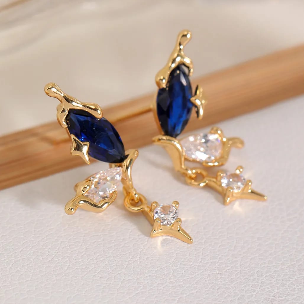 Aretes de estrella azul
