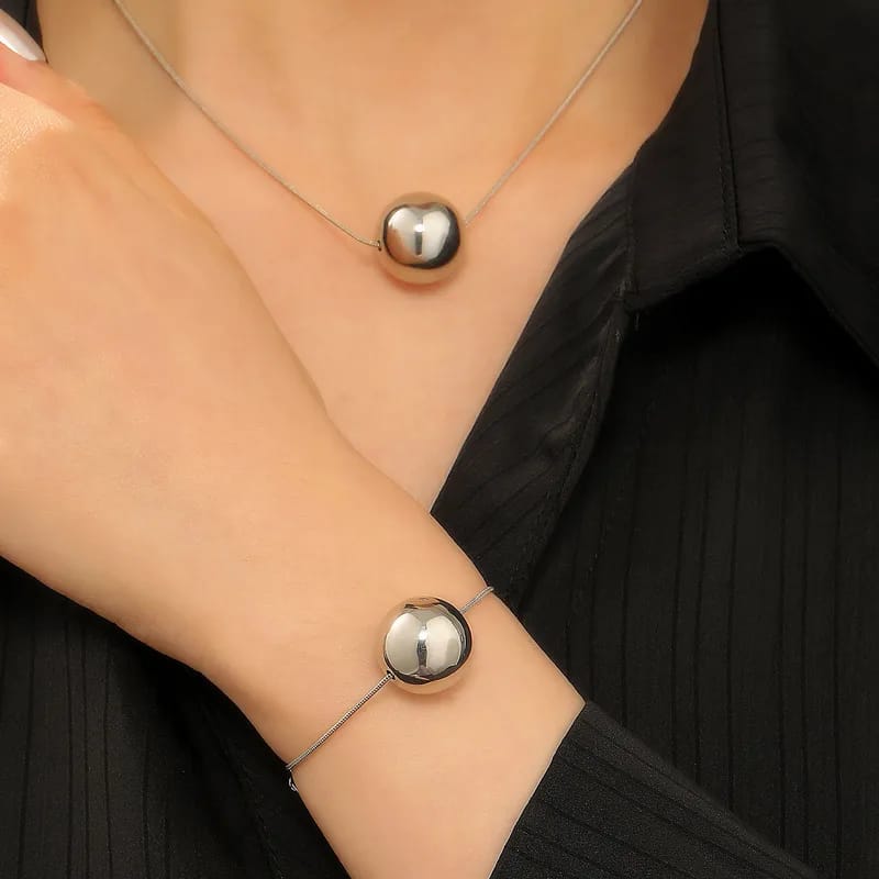 Set de Joyeria minimalista con forma circular