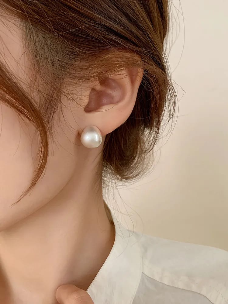 Aretes estilo elegance con perlas