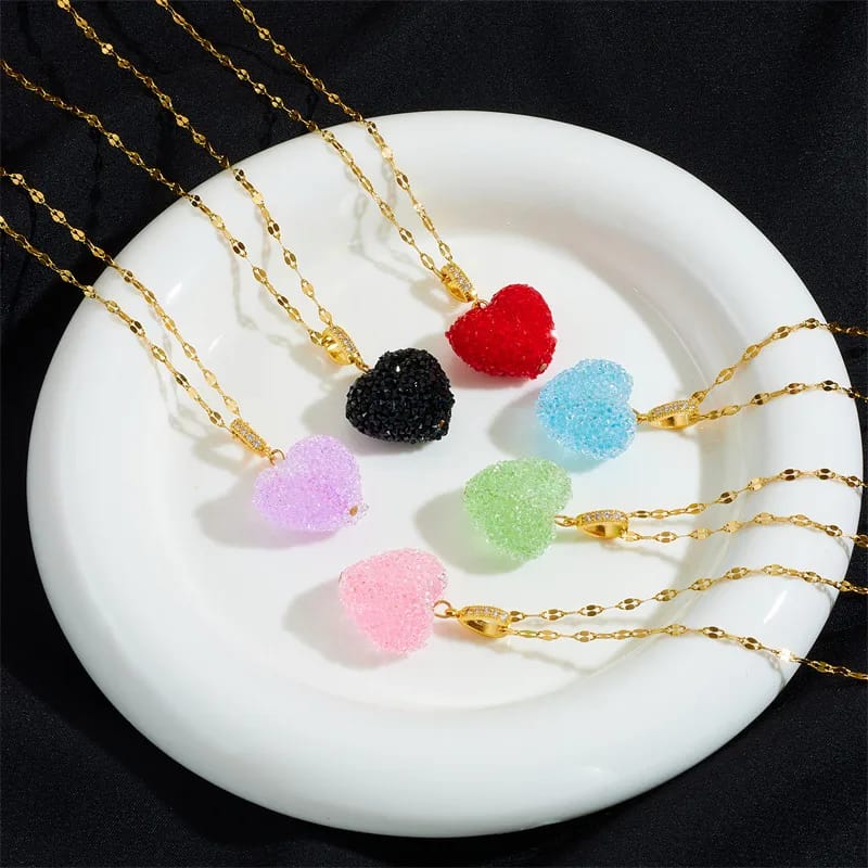 Collar de Corazón Moda Dulce