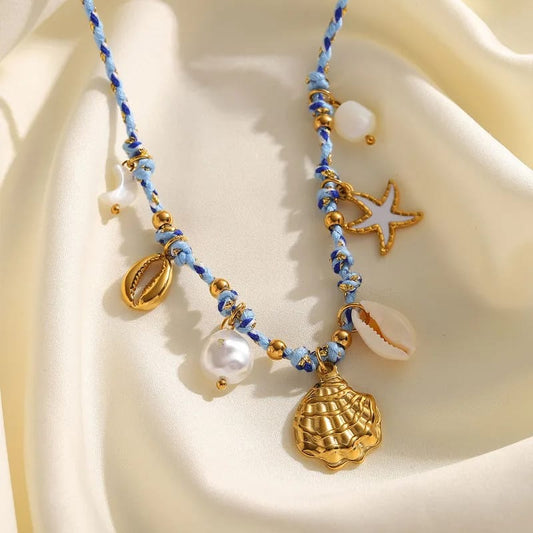 Collar Artesanal con Dijes Oceánicos