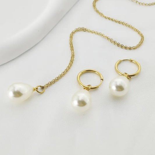 Set de joyeria con perlas