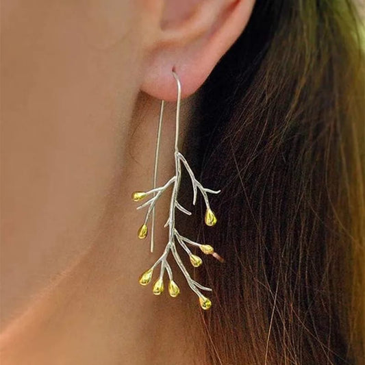 Aretes Colgantes Ramas de Sauce