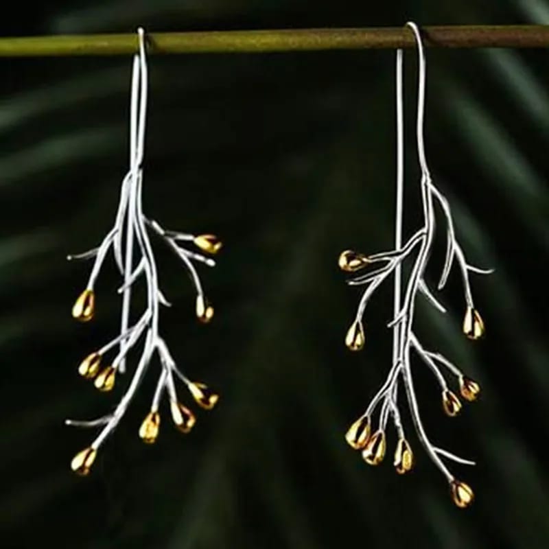 Aretes Colgantes Ramas de Sauce